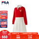 FILA斐樂(lè )兒童童裝連衣裙2026年春季女中大童毛織連衣裙