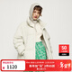 moussy&sly秋季新品寬松泡芙立領(lǐng)簡(jiǎn)約面包保暖羽絨服女030IAL30-4531 象牙色013 均碼