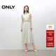 ONLY2025夏季新款肌理感復古U型領(lǐng)無(wú)袖中長(cháng)款連衣裙女|125207047 A61青瓷灰綠色 M