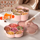 金隆興糖果盒零食干果盤(pán)家用客廳高級感堅果水果瓜子過(guò)年擺盤(pán)單層帶蓋