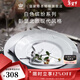 RoyalCopenhagen[新年禮物]皇家哥本哈根白色繽紛餐具盤(pán)子家用北歐風(fēng)菜盤(pán)子 19CM盤(pán)