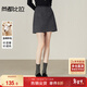 尚都比拉閃銀輕奢性感半身裙女冬季含羊毛保暖A字裙小個(gè)子修身顯瘦短裙