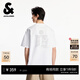 杰克·瓊斯（JACK&JONES）男裝T恤時(shí)尚潮流膠印刺繡日常百搭寬松圓領(lǐng)短袖上衣225301147 雪白SNOW WHITE 常規 M （175）