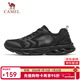 駱駝運動(dòng)鞋男夏季網(wǎng)面透氣洞洞鞋運動(dòng)休閑健步鞋女 X14B608003，黑色，男 41