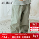 Milkbarn兒童長(cháng)褲 1-6歲男女童寬松休閑褲寶寶春秋外穿運動(dòng)褲子 淺灰綠 110 cm
