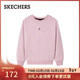 斯凱奇（Skechers）新年禮物女士冬季加絨套頭衛衣新品寬松簡(jiǎn)約長(cháng)袖T恤衫L425W011