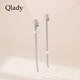 Qlady簡(jiǎn)約水鉆流蘇耳夾女無(wú)耳洞耳飾女獨特漂亮耳環(huán)輕奢高級感耳墜禮物