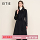 愛(ài)特愛(ài)（EITIE）氣質(zhì)英倫收腰顯瘦羊毛呢子大衣秋冬新款高級感外套女D2514907 極簡(jiǎn)黑20 M (160)