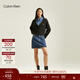 Calvin KleinJeans秋冬女士含羊毛混紡休閑ck短款紐扣V領(lǐng)針織開(kāi)衫外套毛衣 BEH-太空黑 XS
