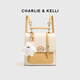 CHARLIE&KELLI CK品牌包包女款2026新款復古雙肩包時(shí)尚大容量背包學(xué)生開(kāi)學(xué)書(shū)包 米白色【聯(lián)系客服順豐包郵】
