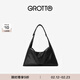 GROTTO個(gè)樂(lè )新款Tofu包和牛小牛皮單肩斜挎手拎托特軟包通勤新年禮物 經(jīng)典黑M 古金 M/L