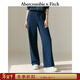 Abercrombie & Fitch美式保暖抓絨LOGO直筒運動(dòng)衛褲長(cháng)褲25秋冬女裝147-5115 海軍藍 M (165/76A)