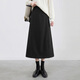 她池過(guò)膝中長(cháng)裙2025秋裝新款女裝時(shí)尚開(kāi)衩通勤高腰半身裙