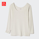 優(yōu)衣庫女裝HEATTECH U領(lǐng)T恤/8分袖保暖衣478934 485810 485810/02淺灰色 2XL