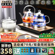 開(kāi)品全自動(dòng)雙壺上水底部涌泉上水 雙壺恒溫24小時(shí)電熱燒水壺 家用茶臺煮茶燒水煮杯 嵌入式茶臺茶桌 1L 雙壺上水 20X37CM三壺款式 桶水款