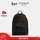 蔻馳（COACH）【禮物】奧萊男士男包老花馬車(chē)圖案WEST雙肩包背包通勤商務(wù) Qb/松露色 混合色