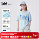 Lee兒童短袖套裝2025夏季新款男童女童休閑百搭兩件套中大童T恤半袖 天藍色 160 cm