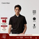 Calvin KleinJeans【吸濕速干】夏季男士戶(hù)外休閑通勤ck半拉鏈短袖T恤POLO衫 UB1-太空黑 L
