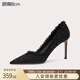 Lily Wei【欲望都市】新款性感黑色百搭高跟鞋小香風(fēng)氣質(zhì)名媛單鞋 黑色【跟高8cm】 36