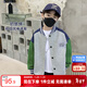 左西男童棒球服外套秋裝2026新款兒童春秋款夾克韓版上衣潮 灰色 140