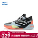 鴻星爾克男子籃球鞋無(wú)畏新款耐磨回彈運動(dòng)鞋低幫實(shí)戰男鞋 正黑/爾克白 40