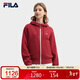 FILA 斐樂(lè )官方馬上起飛女士針織連帽外套2026春季時(shí)尚休閑舒適短上衣
