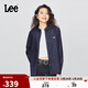 Lee25秋冬新品標準版型翻領(lǐng)刺繡小Logo女長(cháng)袖牛仔襯衫 深藍色  M