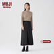 MUJI女式 燈芯絨 A字裙 長(cháng)半身裙女冬季款裙子 美拉德BE09CC3A 深灰色 S (155/62A)