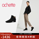 achette雅氏5SJ4 2024秋季新款彩色相拼正裝踝靴簡(jiǎn)約方頭時(shí)裝靴 14-黑色 38