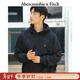 Abercrombie & Fitch小麋鹿圖案美式復古保暖抓絨套頭連帽衛衣25秋冬男裝122-5536 黑色 M (180/100A)