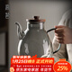 高茗（gaoming）加厚耐高溫玻璃茶壺大容量家用水壺專(zhuān)用懶人大號沖茶帶過(guò)濾泡茶器 2000ml 墨淵茶壺