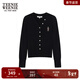 Teenie Weenie小熊女裝毛針織衫秋冬簡(jiǎn)約時(shí)尚寬松波點(diǎn)V領(lǐng)開(kāi)衫外套 黑色 S