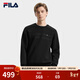 FILA 斐樂(lè )官方男子套頭衛衣冬新款時(shí)尚簡(jiǎn)約基礎針織長(cháng)袖上衣 正黑色-BK XL 180/100A/XL