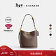 蔻馳（COACH）【禮物】新款女士WILLOW 19號柔軟水桶包純色真皮搭扣斜挎包女包 B4/深石灰色