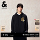 杰克·瓊斯（JACK&JONES）男裝春季衛衣NBA聯(lián)名款抽繩連帽刺繡膠印口袋長(cháng)袖上衣225433016 E40黑色 常規 L （180）