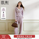 香影運動(dòng)休閑紫色套裝女2026春季新款超好看連帽衛衣長(cháng)褲子兩件套 灰紫 L