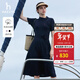 哈吉斯（HAZZYS）女裝 夏款斜領(lǐng)氣質(zhì)時(shí)尚女針織連衣裙AQWSE03BF02 藏青色NV XL (170/92A 42)