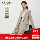 艾諾絲雅詩(shī)【商場(chǎng)同款】春秋新通勤風(fēng)休閑墊肩女裝一?？畚餮b外套10821356 茶米色 XL