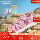Skechers斯凱奇夏季童鞋女童涼鞋包頭護腳透氣魔術(shù)貼沙灘鞋公主鞋302721L