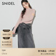 SNIDEL2025秋冬新品優(yōu)雅修身高領(lǐng)開(kāi)叉袖拼接針織衫SWNT254324 粉色 均碼 (F)