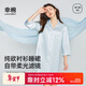 幸棉【斷碼特惠】睡衣女款緞面小翻領(lǐng)家居服絲滑居家女士襯衫睡裙薄 愛(ài)若藍 S （80-110斤）
