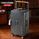 朗客德國大容量防爆拉鏈行李箱28寸新款寬拉桿超輕結實(shí)耐用旅行pc箱32 游弋灰-新升級加厚平面款（皮把手+YKK防爆拉鏈款） 28英寸 免費托運-適合出行10-15天