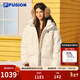 FILA FUSION斐樂(lè )潮牌情侶款羽絨服冬季新款寬松保暖連帽外套 牧筠白-IV S 165/88A/S