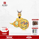 京工美作古法黃金吊墜女足金999聚福聚寶葫蘆吊墜項鏈媽媽新年禮物31.5g