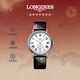 浪琴（LONGINES）瑞士手表 時(shí)尚系列 男士皮帶機械表L49054112新年禮物