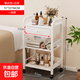 美容院專(zhuān)用小推車(chē)美容儀器置物架設備收納推車(chē)多功能可移動(dòng)工具車(chē) 大號暖白白架單抽51*33*84CM