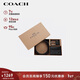 蔻馳（COACH）【品牌直供】男士腰帶卡包禮盒套裝35MM黑灰色拼色CW351新年禮物