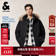 杰克·瓊斯（JACK&JONES）男裝25年冬季新款中長(cháng)款羽絨服男防潑水嚴寒大毛領(lǐng)連帽羽絨服外套 E43純黑色 第一批 M （175）偏大,建議拍小一碼