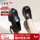 紅蜻蜓一腳蹬樂(lè )福鞋春秋厚底增高女單鞋學(xué)院風(fēng)JK女鞋WLB24643黑色40