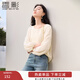 香影米白流蘇雪紡衫女長(cháng)袖2026春季新款法式寬松系帶時(shí)尚圓領(lǐng)上衣 米色 M